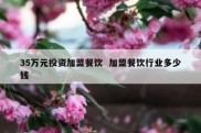 35万元投资加盟餐饮  加盟餐饮行业多少钱