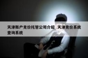 天津账户竞价托管公司介绍  天津竞价系统查询系统