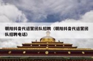 朝阳抖音代运营团队招聘（朝阳抖音代运营团队招聘电话）