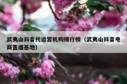 武夷山抖音代运营机构排行榜（武夷山抖音电商直播基地）