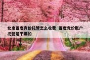 北京百度竞价托管怎么收费  百度竞价账户托管是干嘛的