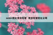 sem+优化竞价托管  竞价托管优化公司
