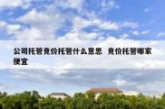 公司托管竞价托管什么意思  竞价托管哪家便宜