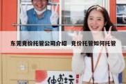 东莞竞价托管公司介绍  竞价托管如何托管