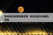 苏州竞价托管效果怎样  竞价托管公司操作流程
