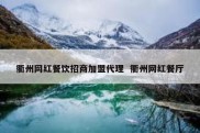 衢州网红餐饮招商加盟代理  衢州网红餐厅
