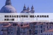 建瓯竞价托管公司排名  建瓯人民法院拍卖网第33期