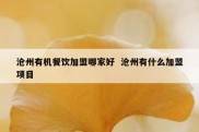 沧州有机餐饮加盟哪家好  沧州有什么加盟项目