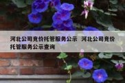 河北公司竞价托管服务公示  河北公司竞价托管服务公示查询