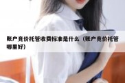 账户竞价托管收费标准是什么（账户竞价托管哪里好）