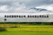 竞价托管找外包公司  竞价托管公司怎么合作