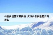 抖音代运营汉聚网络  武汉抖音代运营公司排名