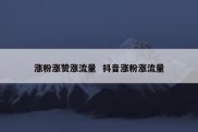 涨粉涨赞涨流量  抖音涨粉涨流量