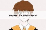 非凡涨粉  非凡哥为什么这么火