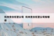 杭州竞价托管公司  杭州竞价托管公司有哪些