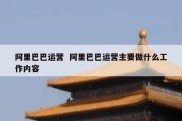 阿里巴巴运营  阿里巴巴运营主要做什么工作内容