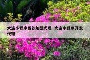 大连小程序餐饮加盟代理  大连小程序开发代理