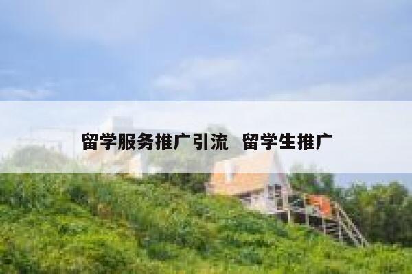 留学服务推广引流  留学生推广 第1张