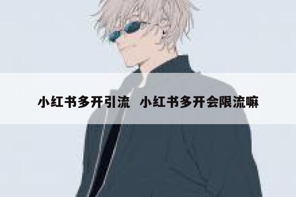 小红书多开引流  小红书多开会限流嘛