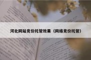 河北网站竞价托管效果（网络竞价托管）