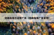 招商加盟代运营广告（招商加盟广告宣传）