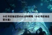 小红书店铺运营的玩法和规则（小红书店铺运营方案）