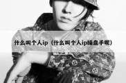 什么叫个人ip（什么叫个人ip操盘手呢）