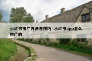 小红书推广方法与技巧  小红书app怎么推广的