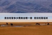 竞价托管多少费用合理一些  竞价托管话术