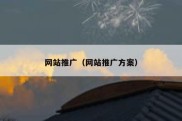 网站推广（网站推广方案）