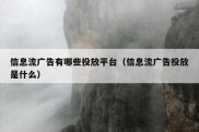 信息流广告有哪些投放平台（信息流广告投放是什么）