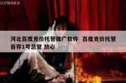 河北百度竞价托管推广软件  百度竞价托管首荐1号总管 放心