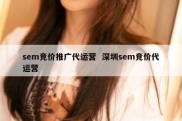 sem竞价推广代运营  深圳sem竞价代运营
