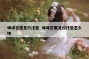 蚌埠百度竞价托管  蚌埠百度竞价托管怎么样