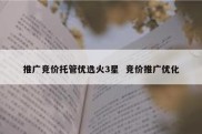 推广竞价托管优选火3星  竞价推广优化