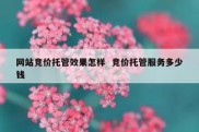 网站竞价托管效果怎样  竞价托管服务多少钱