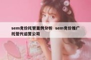 sem竞价托管案例分析  sem竞价推广托管代运营公司