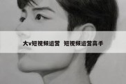 大v短视频运营  短视频运营高手