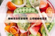 破峰竞价托管视频  公司破峰啥意思