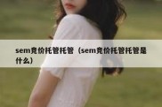 sem竞价托管托管（sem竞价托管托管是什么）