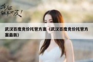 武汉百度竞价托管方案（武汉百度竞价托管方案最新）