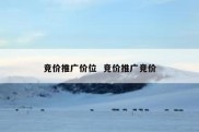 竞价推广价位  竞价推广竞价