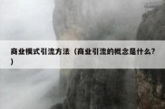 商业模式引流方法（商业引流的概念是什么?）
