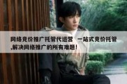 网络竞价推广托管代运营  一站式竞价托管,解决网络推广的所有难题!