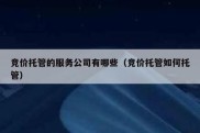 竞价托管的服务公司有哪些（竞价托管如何托管）