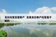 竞价托管百度账户  百度竞价账户托管是干嘛的
