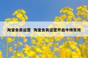 淘宝会员运营  淘宝会员运营开启中待生效