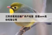 江苏百度竞价推广开户托管  百度sem竞价托管公司