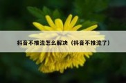 抖音不推流怎么解决（抖音不推流了）
