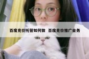 百度竞价托管如何做  百度竞价推广业务
